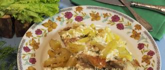 Блюда из окуня, в духовке Филе окуня с картошкой в духовке рецепты